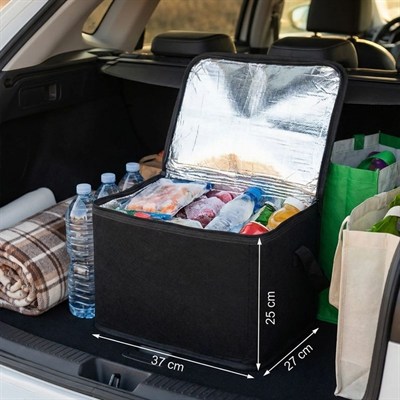BUFFER® Isı Koruyucu Termal Taşıma Çantası 32 Litre – Araç Bagaj Organizeri, Termos, Katlanabilir Keçe Saklama Çantası 37x27x25 cm