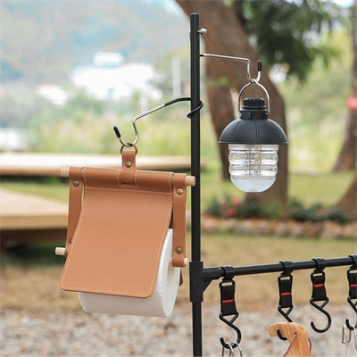 BUFFER® Kamp İçin Çok Fonksiyonlu S-Şekilli Direk Askısı Kaymaz Paslanmaz Çelik Eşya Asma Kancası