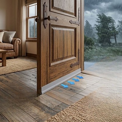 BUFFER® Kapı Altı Rüzgar Önleyici Bant – Yapışkanlı Kesilebilir Toz, Ses ve Hava Kesici İzolasyon Şeridi (100 cm)