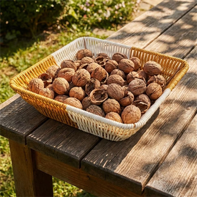 BUFFER® Kare Çift Renkli Plastik Rattan Ekmek ve Meyve Sepeti - Çok Amaçlı Banyo ve Mutfak Düzenleyici - Yıkanabilir Tezgâh Üstü Organizer