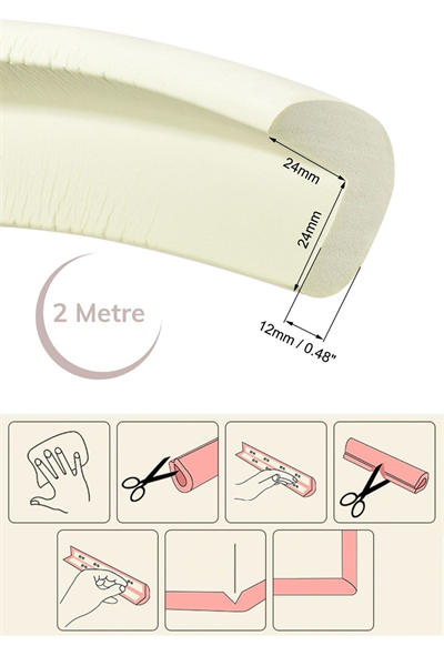 BUFFER® Kauçuk Bebek Çocuk Masa Sehpa Ünite Kenar Köşe Darbe Koruyucu Güvenlik Kiti