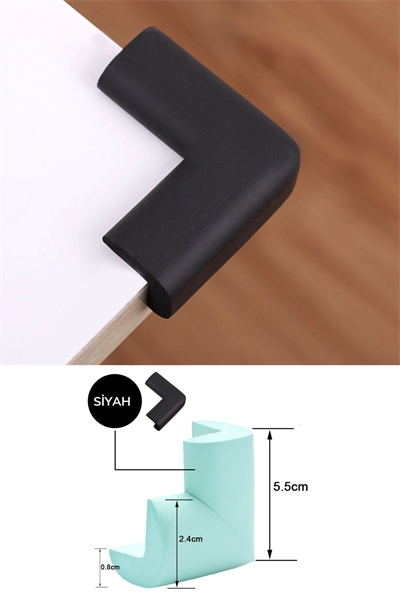 BUFFER® Kauçuk Bebek Çocuk Masa Sehpa Ünite Kenar Köşe Darbe Koruyucu Güvenlik Kiti