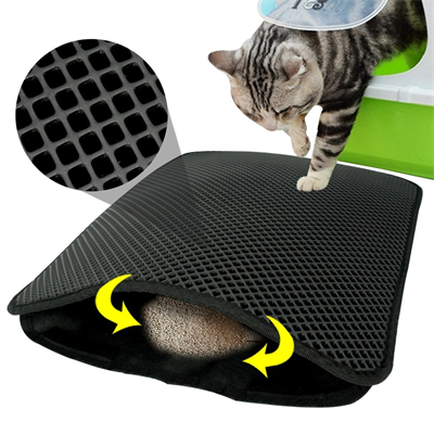 BUFFER® Kedi Tuvalet Önü Kum Toplayıcı Temizleyici Elekli Paspas