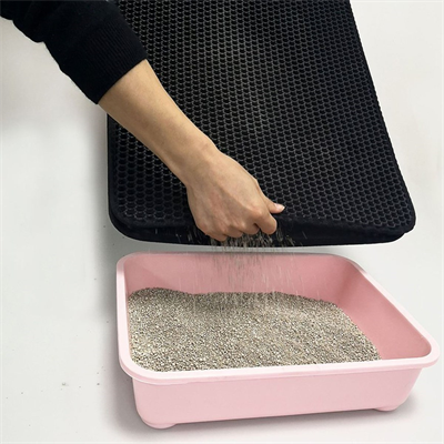 BUFFER® Kedi Tuvalet Önü Kum Toplayıcı Temizleyici Elekli Paspas