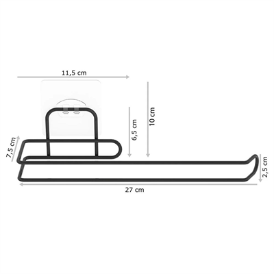 BUFFER® Kendiliğinden Yapışkanlı Krom Paslanmaz Metal Havlu Kağıtlık Aparatı
