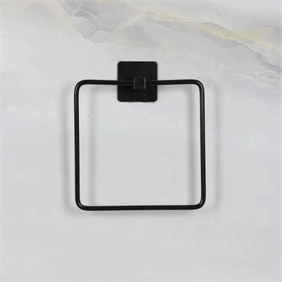 BUFFER® Kendiliğinden Yapışkanlı Siyah Paslanmaz Metal Kare Havluluk