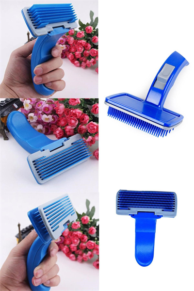 BUFFER® Kendini Temizleyen Kedi Köpek Tüy Bakım Tarağı Tüy Alıcı Tarak