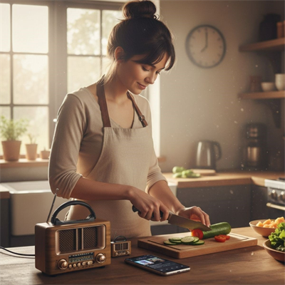 BUFFER® Küçük Mini Boy Retro Ahşap Tasarım Bluetooth Hoparlörlü Radyo – FM/AM Destekli, Şarjlı ve Taşınabilir Radyo NS-8108