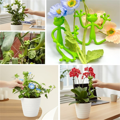BUFFER® Kurbağa Şeklinde Bitki Sabitleyici – Bahçe ve İç Mekan Bitkileri İçin Dal ve Gövde Destek Aparatı, Çok Amaçlı Bitki Tutucu Klips