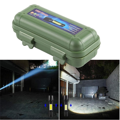 BUFFER® Kutulu Mini El Feneri – Taşınabilir LED Kamp ve Acil Durum El Lambası Plastik Gövde