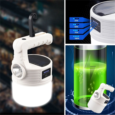 BUFFER® LED Güneş Enerjili Kamp Lambası–2000 Lümen Süper Parlak, 5 Aydınlatma Modlu,USB ile Şarj Edilebilir Dış Mekan,Asılabilir Torch El Feneri