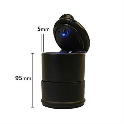 BUFFER® Led Işıklı Araç Içi Kapaklı Sigara Küllüğü Oto Bardaklık Uyumlu