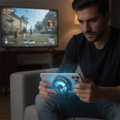 BUFFER® Manyetik Telefon ve Tablet Soğutucu – Güçlü Sessiz Fanlı, Hızlı Isı Dağıtıcı Mobil Cihaz Soğutma Aparatı S25 Radiator