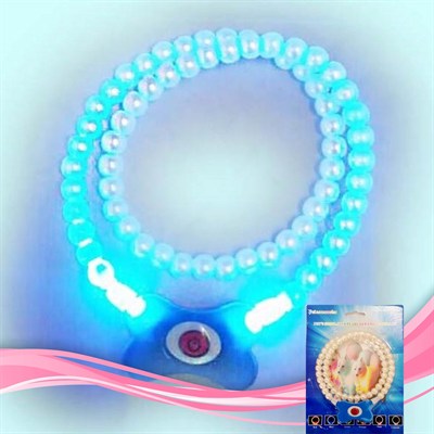 BUFFER® Mavi Renk Neon Led Işıklı Kedi Köpek Kolyesi (18,5 cm)
