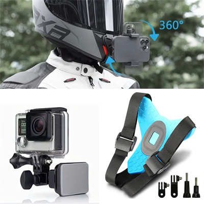 BUFFER® Motorsiklet Kask Önü Takılan Telefon Tutucu Aksiyon Kamerası Takılabilen Aparat