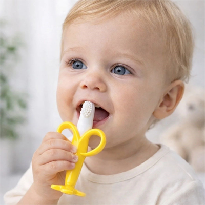 BUFFER® Muz Şekilli Diş Kaşıma Aparatı – Bebekler İçin Silikon Diş Kaşıyıcı, Diş Çıkarma Oyuncağı