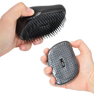 BUFFER® Nissha Elektriklenmeyi Önleyen Anti Statik Saç Düzleştirici Kapaklı Gold Saç Fırçası Tarak