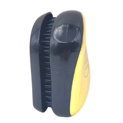 BUFFER® Nissha Elektriklenmeyi Önleyen Anti Statik Saç Düzleştirici Kapaklı Gold Saç Fırçası Tarak