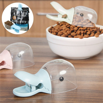 BUFFER® Ördek Tasarımlı Mandallı Tazelik Koruyan Ölçekli Kuru Mama Kaşığı Mama Ölçeği