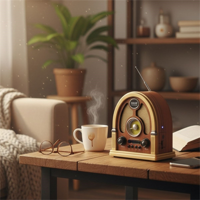 BUFFER® Orta Boy Kubbe Model Retro Ahşap Tasarım Bluetooth Hoparlörlü Radyo – FM/AM Destekli, Şarjlı ve Taşınabilir Radyo NS-7061