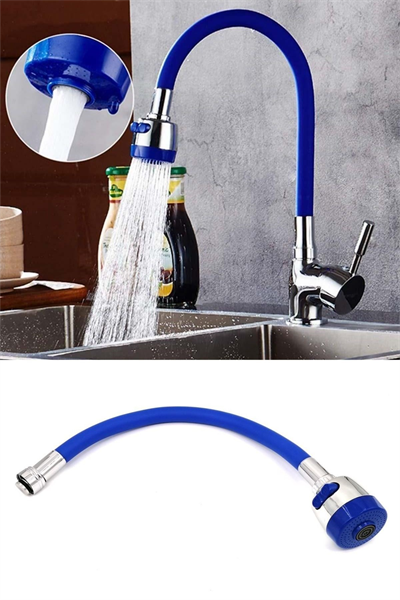 BUFFER® Oynar Başlıklı Tasarruflu Kubar Musluk Borusu ve Başlığı Mavi