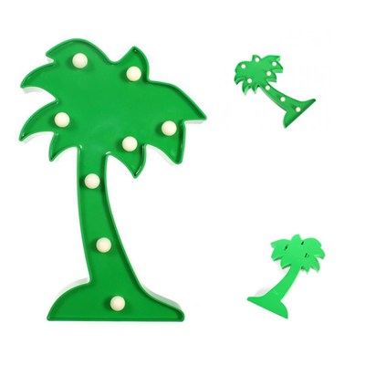 BUFFER® Palmiye Dekoratif Pilli Ledli Masa ve Duvar Lambası Aydınlatması