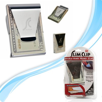 BUFFER® Paslanmaz Çelik Cüzdan Slim Clip