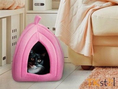BUFFER® Pet Hut Polar Kedi ve Köpek Yatağı - Mavi