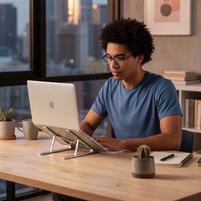 BUFFER® Plastik Katlanır Tablet Standı – Ayarlanabilir Açılı, Taşınabilir Masaüstü Telefon ve Tablet Tutucu Stand