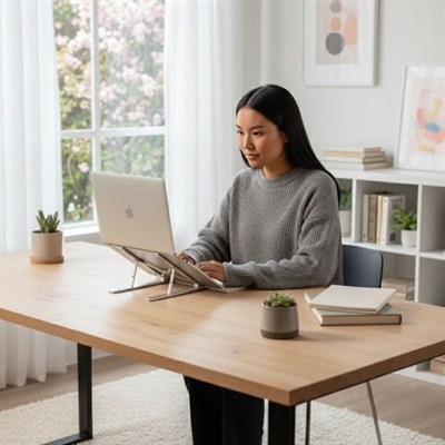 BUFFER® Plastik Katlanır Tablet Standı – Ayarlanabilir Açılı, Taşınabilir Masaüstü Telefon ve Tablet Tutucu Stand