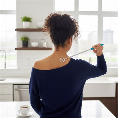 BUFFER® Pratik Kolay Teleskopik Metal Sırt Kaşıma Kaşağı Aleti Aparatı