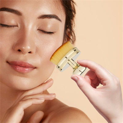 BUFFER® Profesyonel Geniş Pratik Tutma Saplı Gold Büyük Fondöten Yayma Fırçası