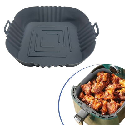 BUFFER® Renkli Isıya Dayanıklı Yıkanılabilir Silikon Fırın Ve Airfryer Kare Model Pişirme Matı 20 Cm