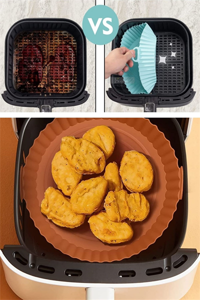 BUFFER® Renkli Isıya Dayanıklı Yıkanılabilir Silikon Fırın Ve Airfryer Yuvarlak Model Pişirme Matı 20 Cm