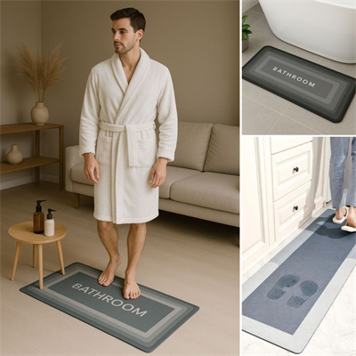 BUFFER® Sihirli Süper Su Emici Kaymaz Tabanlı Uzun Paspas 40*120 cm