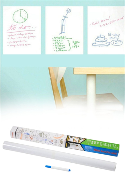 BUFFER® Silinebilir Kalemli Sticker  Duvara Yapışabilen Yazı Tahtası 60x100 cm