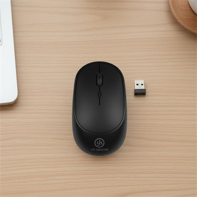 BUFFER® Siyah Renkli Ergonomik Sessiz Kablosuz Mouse – USB Alıcılı, Ofis ve Oyun İçin Konforlu Bilgisayar Faresi MS6310