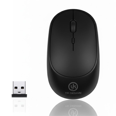 BUFFER® Siyah Renkli Ergonomik Sessiz Kablosuz Mouse – USB Alıcılı, Ofis ve Oyun İçin Konforlu Bilgisayar Faresi MS6310