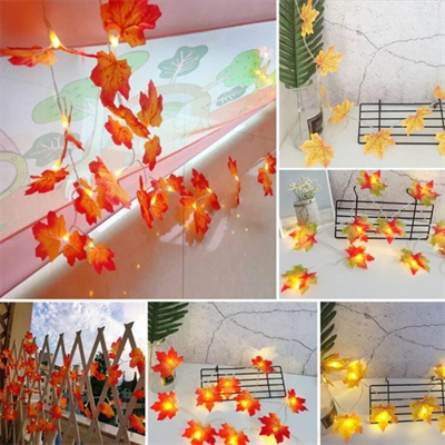 BUFFER® Sonbahar Konseptli Dekoratif Yaprak Desenli Şerit Led Gece Lamabası