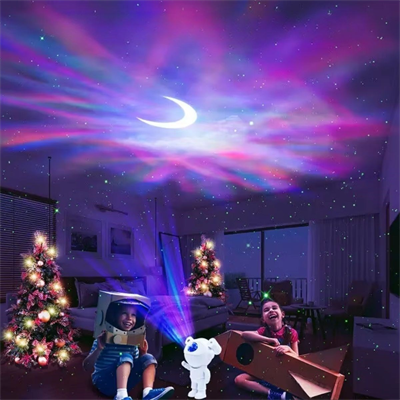 BUFFER® Stickerlı ,Kumandalı ASTRONOT Model Gece Lambası