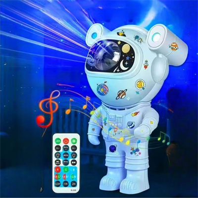 BUFFER® Stickerlı ,Kumandalı ASTRONOT Model Gece Lambası