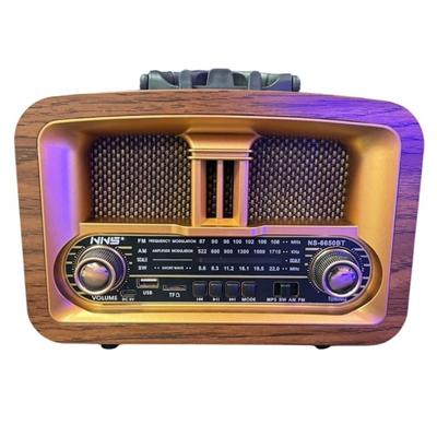 BUFFER® Taşınabilir Klasik AM/FM/SW  Retro Ev Radyo USB ile Şarj Olabilen Retro Radyo