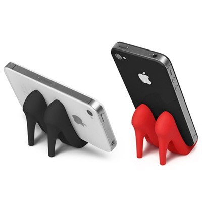 BUFFER® Topuklu Ayakkabı Şeklinde Slikon Cep Telefonu Tutucu Stand Aparat