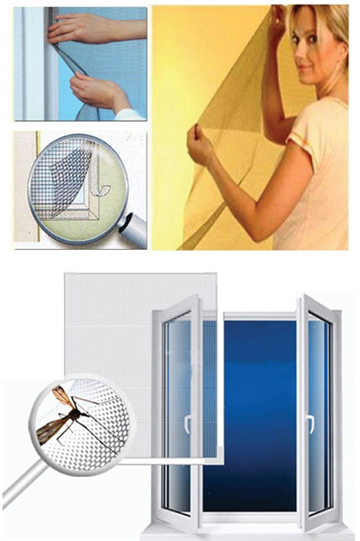 BUFFER® Tüm Cam Pencere Kapılara Uyumlu Tek Kanat Pencere Sinekliği