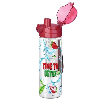 BUFFER® Tutma Saplı Kilitli Kendiliğinden Süzgeçli Kolay Taşınabilir Detoks Sporcu Diyet Matarası