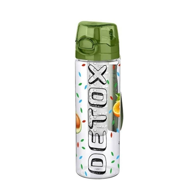 BUFFER® Tutma Saplı Kilitli Kendiliğinden Süzgeçli Kolay Taşınabilir Detoks Sporcu Diyet Matarası