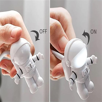 BUFFER® USB Astronot Gece Lambası, Masa Lambası, Kitap Okuma Lambası Işığı
