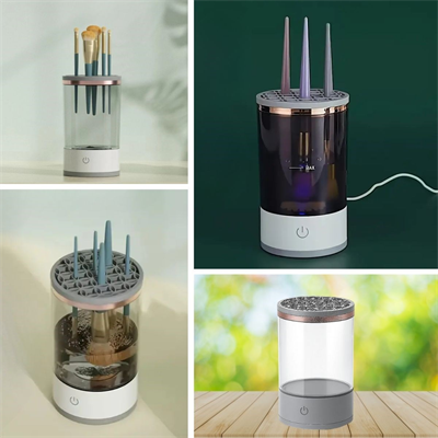BUFFER® USB Şarjlı Makyaj Fırçası Temizleyici Aparat Hızlı Kurutmalı, Çok Yönlü Fırça Temizleyici