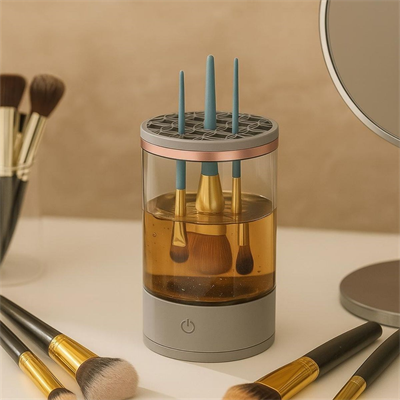 BUFFER® USB Şarjlı Makyaj Fırçası Temizleyici Aparat Hızlı Kurutmalı, Çok Yönlü Fırça Temizleyici