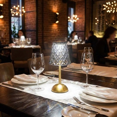 BUFFER® Uzun Klasik Gri Baklava Model LED Masa Lambası – Dokunmatik, 3 Renk Işık Modlu, Şarjlı Dekoratif Gece Lambası